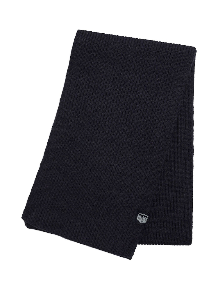 Weird Fish Blue Stornoway Ribbed Scarf - Image 6 of 6