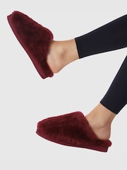 Jones Bootmaker Red Freesia Sheepskin Slippers - Image 1 of 5