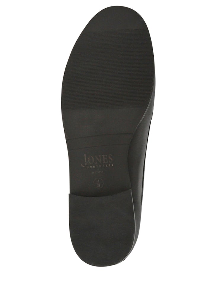 Jones Bootmaker Black Wide Fit Lorella Leather Heeled Loafers - Image 5 of 5 Jones Bootmaker Black Wide Fit Lorella Leather Heeled Loafers - Image 5 of 5