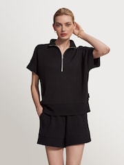 Varley Black Ritchie Doublesoft Short Sleeve Sweat Top - Image 11 of 11
