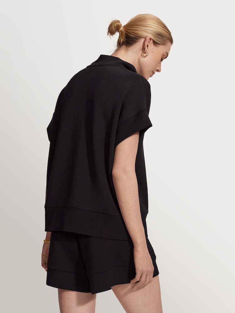 Varley Black Ritchie Doublesoft Short Sleeve Sweat Top - Image 2 of 11
