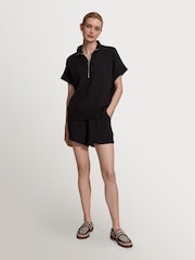 Varley Black Ritchie Doublesoft Short Sleeve Sweat Top - Image 6 of 11