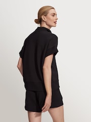 Varley Black Ritchie Doublesoft Short Sleeve Sweat Top - Image 9 of 11