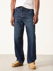 Mørkeblå - FatFace Baggy Fit Jeans - Bilde 1 av 5