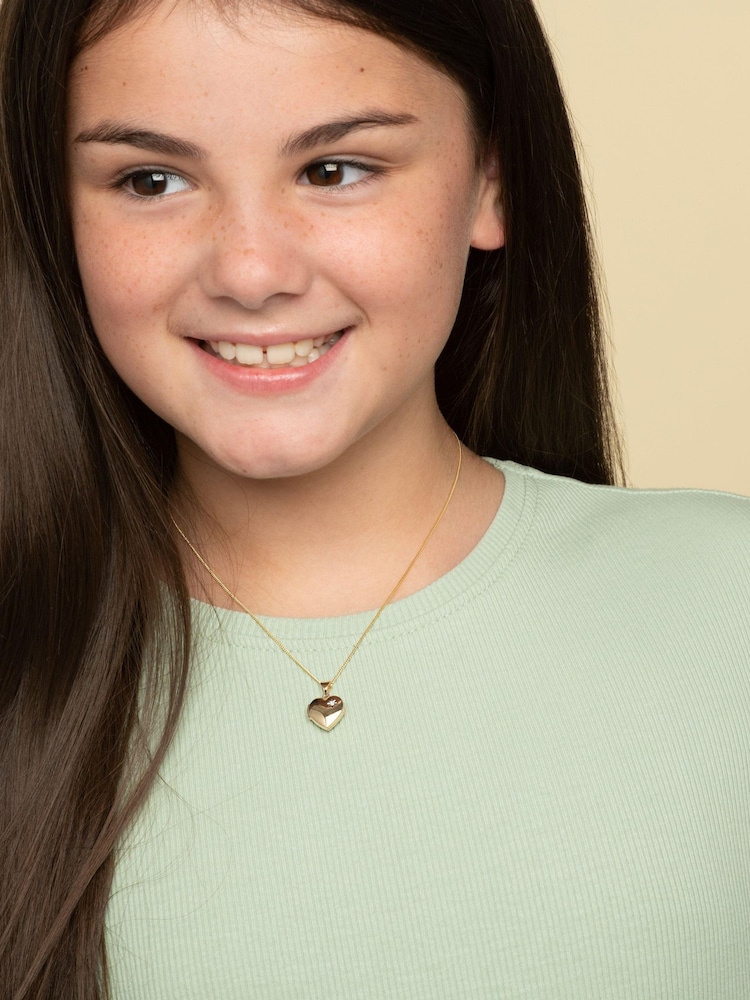 Beaverbrooks Childrens 9ct Gold Plated Diamond Heart Locket - Image 3 of 3 Beaverbrooks Childrens 9ct Gold Plated Diamond Heart Locket - Image 3 of 3