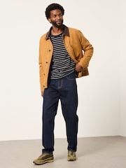 FatFace Dark Navy Straight Fit Selvedge Jeans - Image 4 of 8