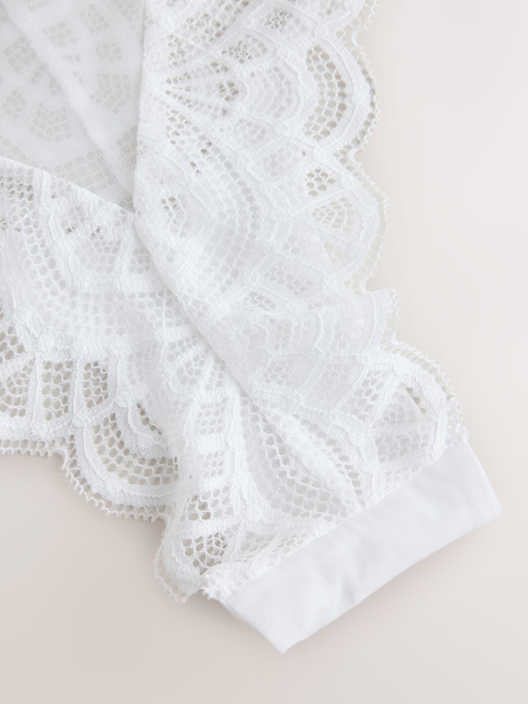 White Brazilian Lace Knickers 2 Pack - Image 4 of 4 White Brazilian Lace Knickers 2 Pack - Image 4 of 4