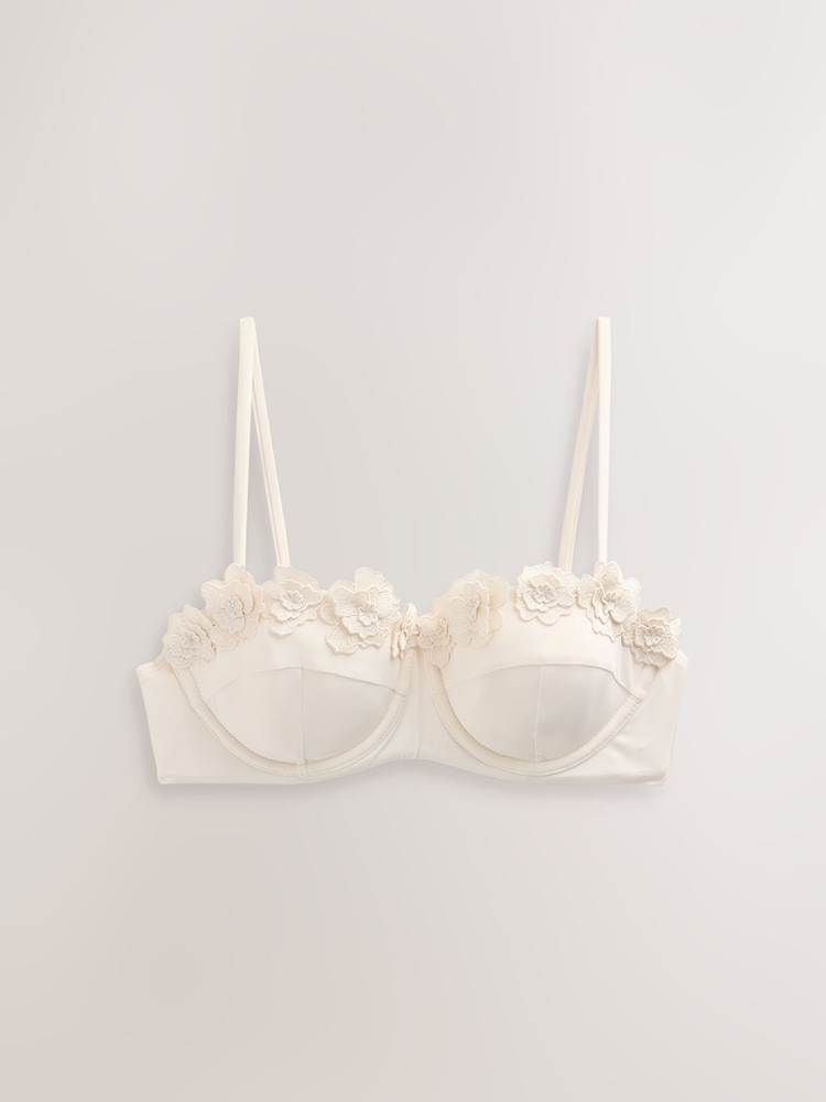 Mint Velvet Cream Flower Under Wired Bikini Top - Image 1 of 3 Mint Velvet Cream Flower Under Wired Bikini Top - Image 1 of 3