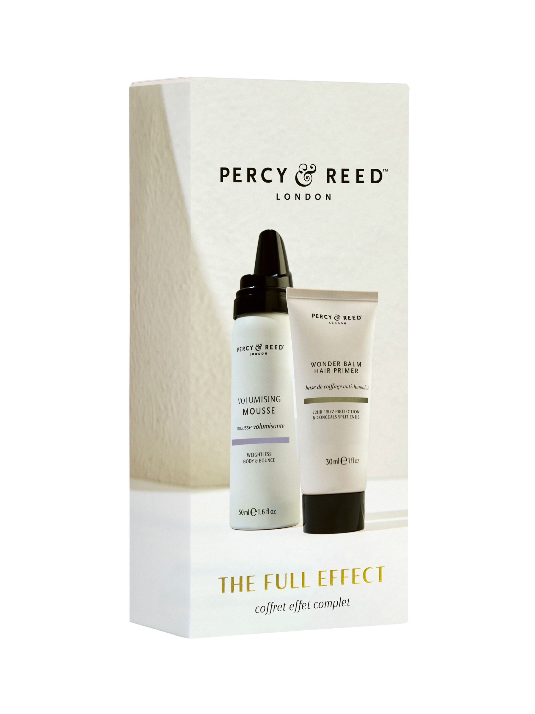 Percy & Reed Volumising Hair Mousse 50ml & Wonder Balm Hair Primer 30ml | Travel Size Styling Gift Set, Hair Mousse and Cream, Fights Frizz, Boosts Shine, 72H Humidity Control - Image 2
