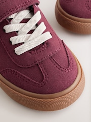 Burgundy Red Wide Fit (G) Touch Fastening Elastic Lace Trainers - Image 6 of 6