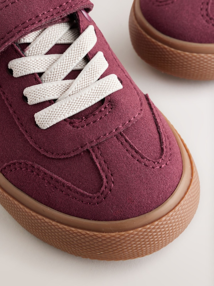 Burgundy Red Wide Fit (G) Touch Fastening Elastic Lace Trainers - Image 6 of 6 Burgundy Red Wide Fit (G) Touch Fastening Elastic Lace Trainers - Image 6 of 6