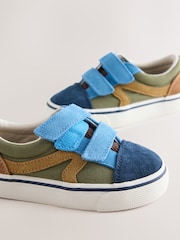 Navy Colourblock Standard Fit (F) Touch Fastening Trainers - Image 3 of 5