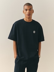 Nothing Ordinary Black Monogram Relaxed Fit Graphic Heavyweight T-Shirt - Image 4 of 6