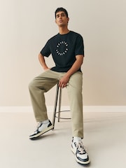 Nothing Ordinary Black Master Font Circle Relaxed Fit Graphic Heavyweight T-Shirt - Image 2 of 5