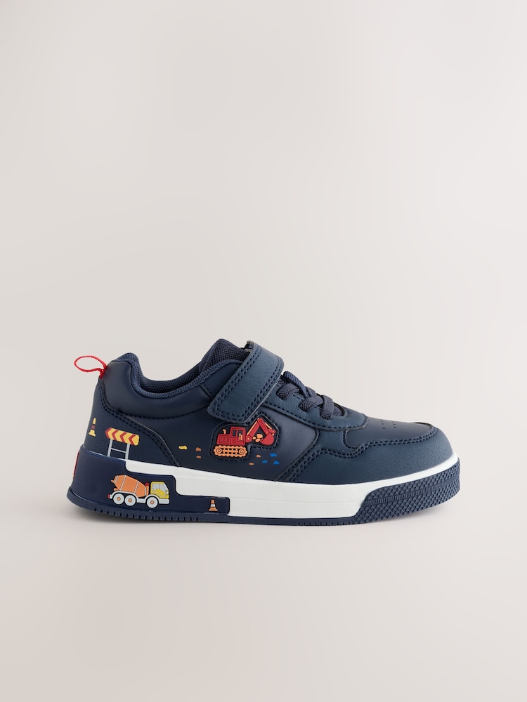 Navy Transport Light up Elastic Lace Trainers - Image 1 of 5