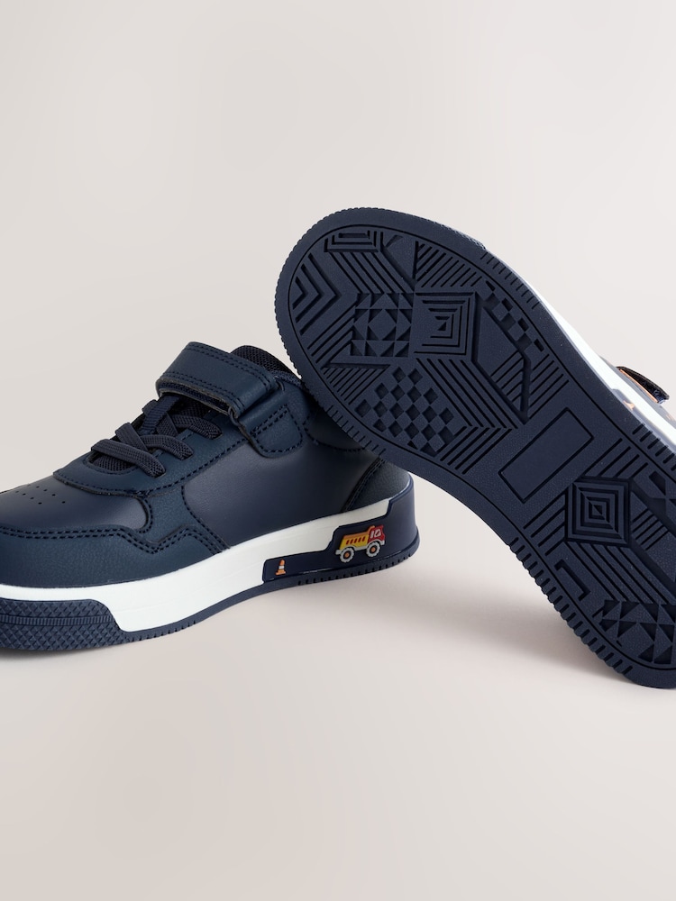 Navy Transport Light up Elastic Lace Trainers - Image 5 of 5