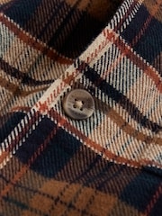 Brown/Navy Check Long Sleeve Check Shirt (3-16yrs) - Image 3 of 4