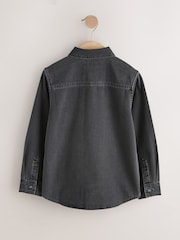 Gris carbón - Camisa vaquera de manga larga (3-16años) - Imagen 5 de 7
