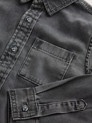 Gris carbón - Camisa vaquera de manga larga (3-16años) - Imagen 7 de 7