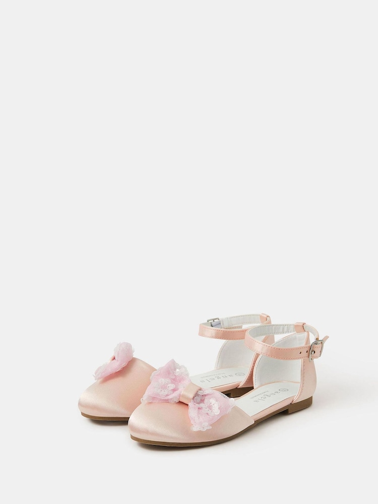 Angels By Accessorize Girls paljett-sløyfe todelte sko - Bilde 1 av 2