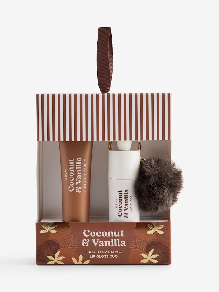Coconut and Vanilla Lip Butter Balm and Lip Gloss Set - Image 2 of 2 Coconut and Vanilla Lip Butter Balm and Lip Gloss Set - Image 2 of 2