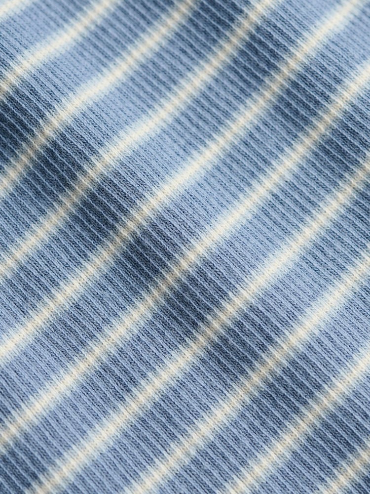 Superdry Light Blue Light Blue Stripe Waffle Cami Top - Image 7 of 7