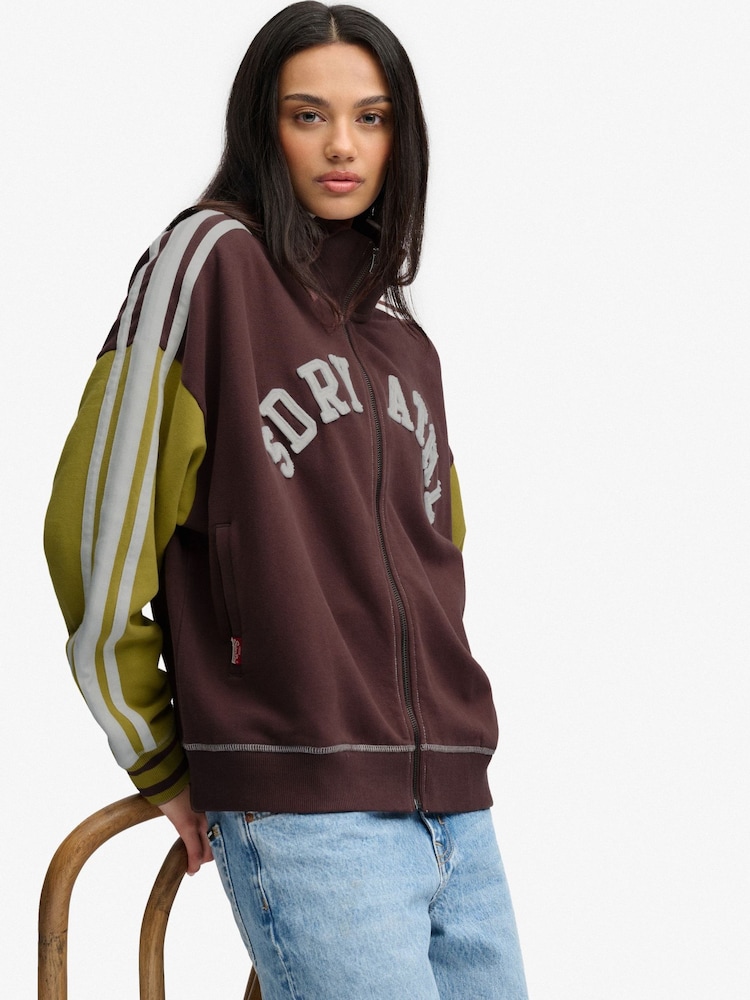Superdry Brown Sweat Top - Image 2 of 7
