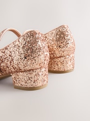 Rose Gold Glitter Heeled Mary Jane Shoes - Image 3 of 5