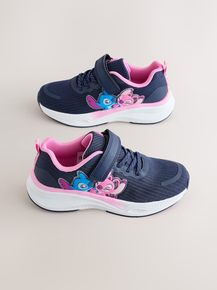 Navy/Pink Lilo & Stitch - Zapatillas deportivas con cordones elásticos - Imagen 1 de 6