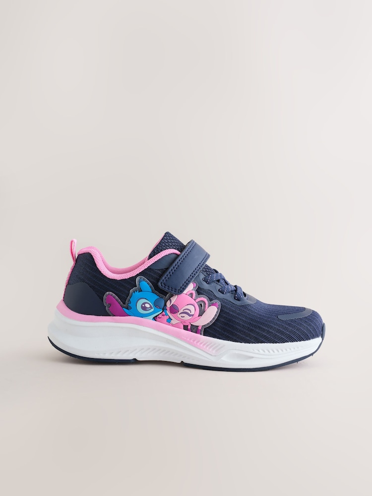 Navy/Pink Lilo & Stitch - Zapatillas deportivas con cordones elásticos - Imagen 2 de 6