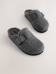 Grey Standard Fit (F) Slip-Ons Clogs - Image 1 of 5