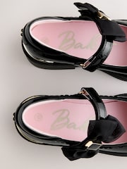 Baker by Ted Baker Back to School Organza Side Bow Mary Jane Black Shoes - Image 4 of 6