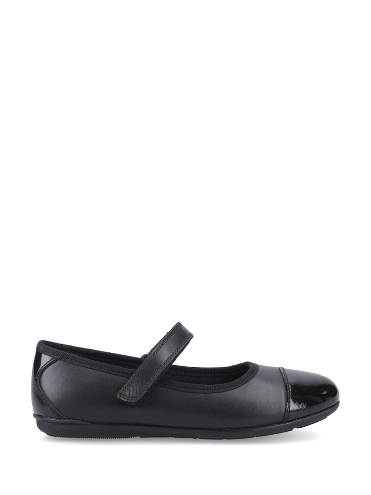 Hush Puppies Black Lottie Junior Ballerina Shoes - Image 1 of 5
