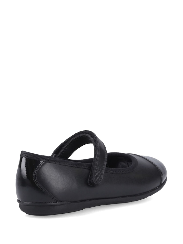 Hush Puppies Black Lottie Junior Ballerina Shoes - Image 2 of 5