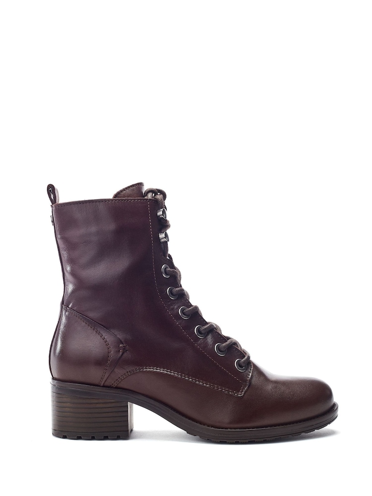 Moda in Pelle Brown Bezzy Lace Up Casual Boots - Image 1 of 4 Moda in Pelle Brown Bezzy Lace Up Casual Boots - Image 1 of 4