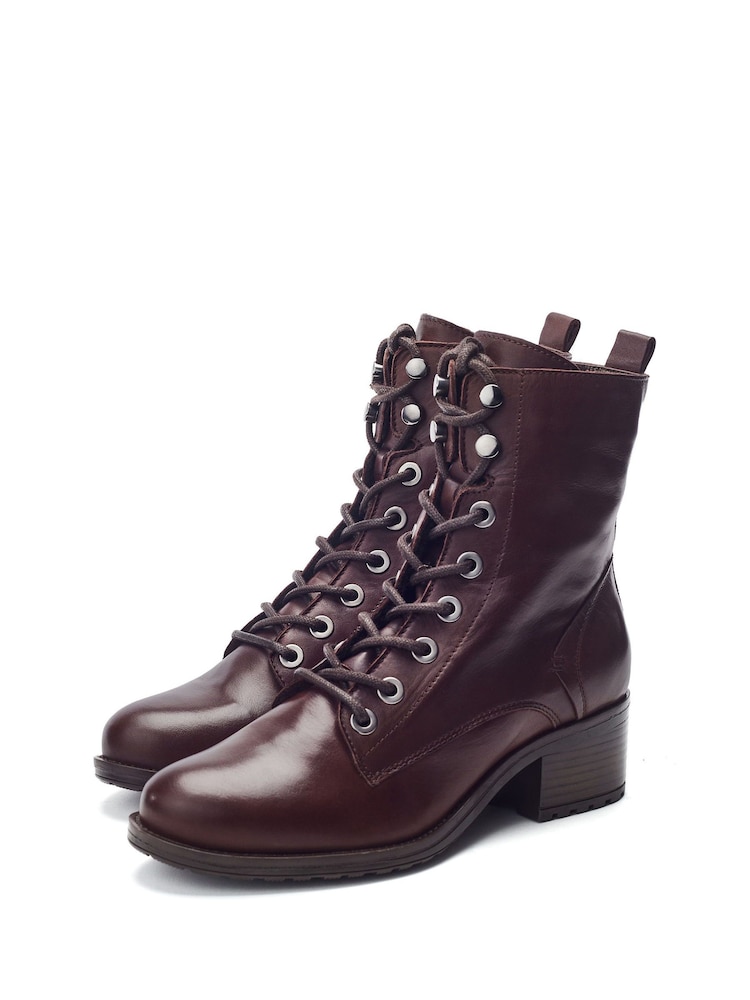 Moda in Pelle Brown Bezzy Lace Up Casual Boots - Image 2 of 4 Moda in Pelle Brown Bezzy Lace Up Casual Boots - Image 2 of 4