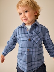 Blue Check Long Sleeve Shirt and T-Shirt Set 2 Piece (3mths-7yrs) - Image 2 of 8