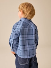 Blue Check Long Sleeve Shirt and T-Shirt Set 2 Piece (3mths-7yrs) - Image 3 of 8
