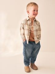 Ecru čekis - Long Sleeve Shirt and T-Shirt Set 2 Piece (3mths-7yrs) - 2 paveikslėlis iš 5