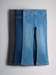 The Set 3 Pack Kickflare Jersey Jeggings Black/Dark Blue/Mid Blue - Image 1 of 10