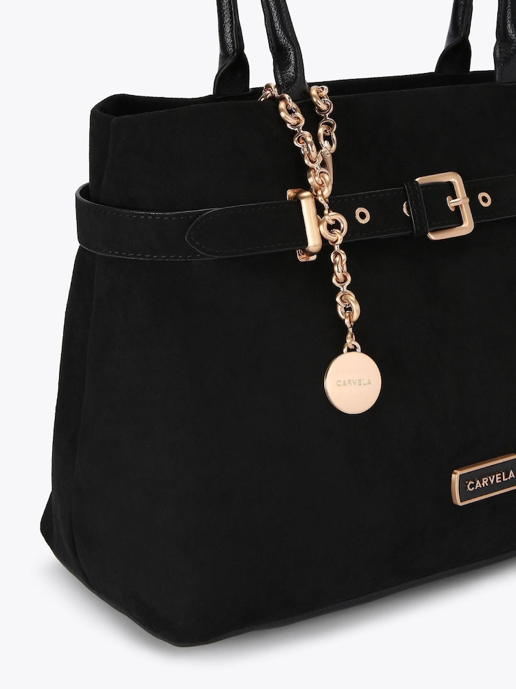 Carvela Black Gia Belted Tote Bag - Image 5 of 5