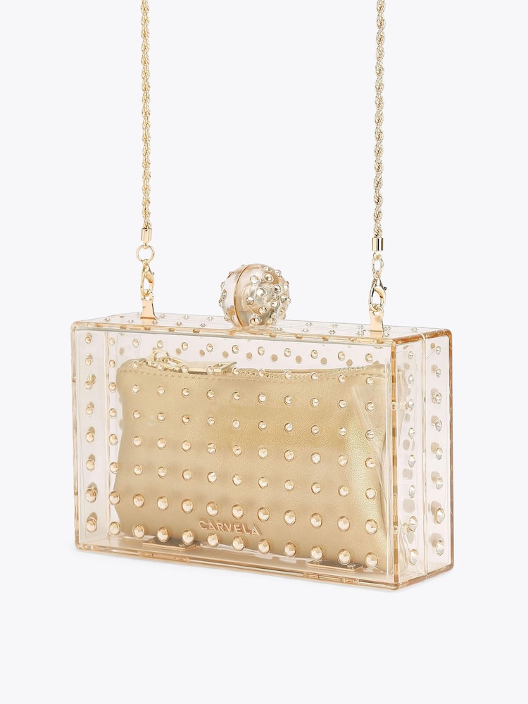 Carvela Gold Cristallo Clutch Bag - Image 2 of 4 Carvela Gold Cristallo Clutch Bag - Image 2 of 4