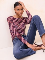 Lipsy Mesh Long Sleeve Top - Obraz 1 z 4