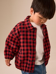 Red Cotton Twill Gingham Check Overshirt (3mths-7yrs) - Image 1 of 5