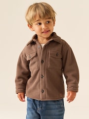 Chocolate Brown Borg Lined Cord Shacket (3mths-7yrs) - Image 1 of 4
