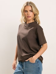 PixieGirl Petite Brown Oversized T-Shirts 2 Pack - Image 2 of 8