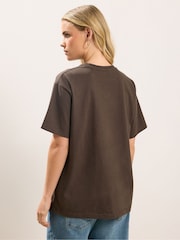 PixieGirl Petite Brown Oversized T-Shirts 2 Pack - Image 4 of 8
