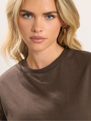 PixieGirl Petite Brown Oversized T-Shirts 2 Pack - Image 5 of 8