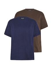 PixieGirl Petite Brown Oversized T-Shirts 2 Pack - Image 6 of 8