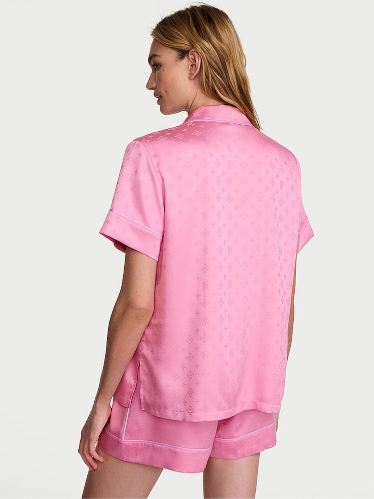 Victoria's Secret Pink Sugar Satin Short Pyjamas Set - Image 2 of 2 Victoria's Secret Pink Sugar Satin Short Pyjamas Set - Image 2 of 2